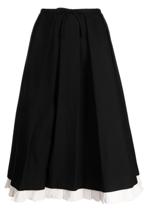 SHUSHU/TONG layered midi skirt - Black
