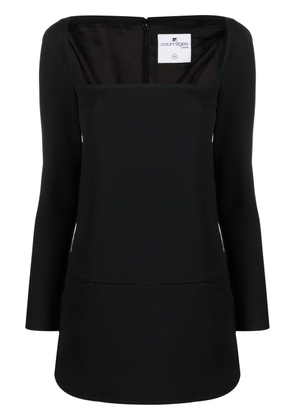Courrèges square-neck mini dress - Black
