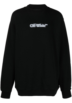 Off-White logo-print organic cotton sweatshirt - Black