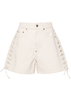 Stella McCartney lace-up cotton shorts - Neutrals