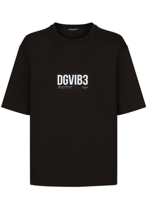 Dolce & Gabbana DGVIB3 slogan-print cotton T-shirt - Black
