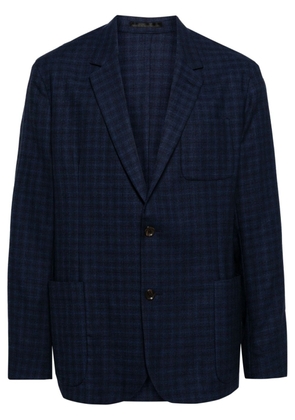 Paul Smith ombre-check wool-blend blazer - Blue