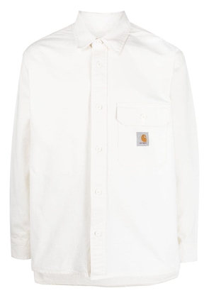 Carhartt WIP logo-patch cotton shirt - White