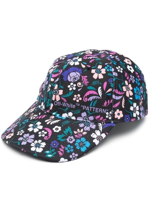 Off-White floral-print baseball cap - Black