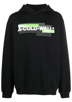 A-COLD-WALL* logo-print cotton hoodie - Black