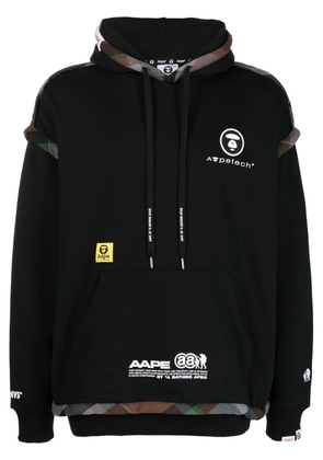 AAPE BY *A BATHING APE® logo-print pullover hoodie - Black