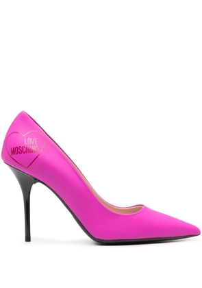 Love Moschino 100mm leather pumps - Pink