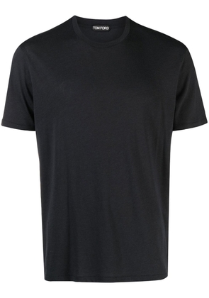 TOM FORD mélange-effect short-sleeve T-shirt - Black