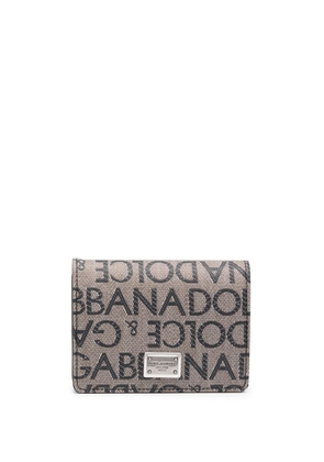 Dolce & Gabbana monogram-jacquard bi-fold cardholder - Neutrals