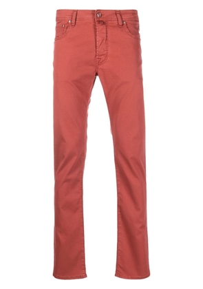 Jacob Cohën attached-scarf straight-leg jeans - Red