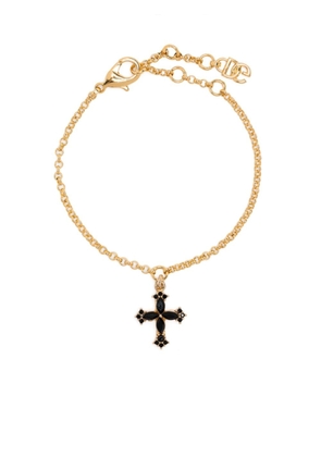 Dolce & Gabbana cross-charm rolo-chain bracelet - Gold