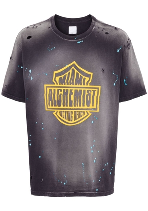 Alchemist logo-print distressed T-shirt - Purple