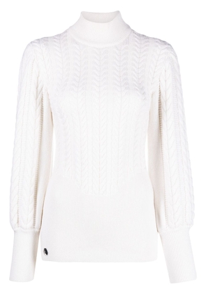 Philipp Plein long-sleeve knitted wool jumper - White