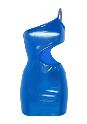 Moschino lamé beach mini dress - Blue