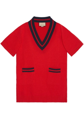 Gucci Interlocking G wool knitted top - Red