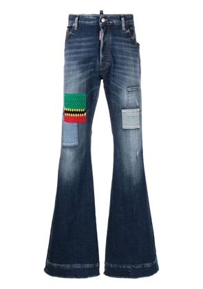 Dsquared2 patchwork wide-leg jeans - Blue
