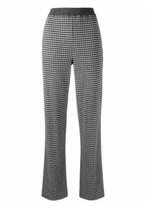 Emporio Armani check-print straight trousers - Grey