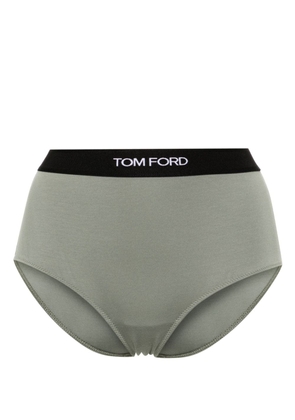 TOM FORD logo-waistband modal briefs - Green