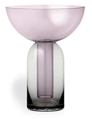 AYTM Torus transparent-design vase (19.5cm) - Black