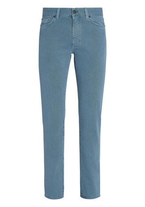 Zegna delavé-effect slim-fit jeans - Blue