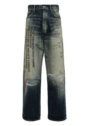 Yohji Yamamoto x Neighborhood mid-rise straight-leg jeans - Blue