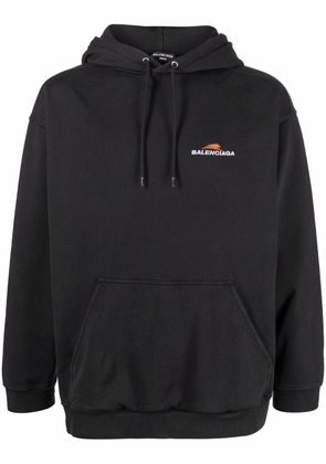 Balenciaga Year Of The Tiger logo-embroidered hoodie - Black
