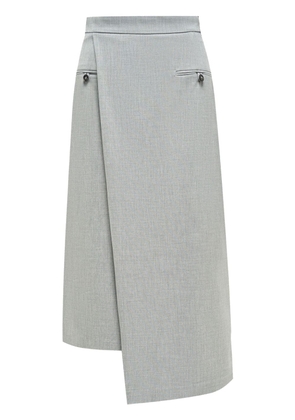 12 STOREEZ asymmetric tailored midi skirt - Grey