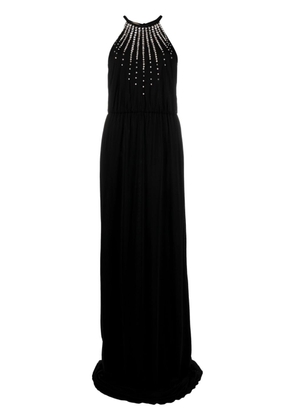 Gucci crystal-embellished long dress - Black