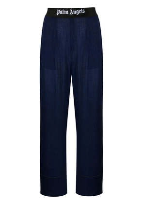 Palm Angels Soireé logo-waist trousers - Blue