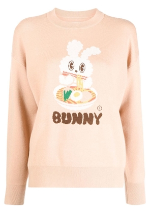 CHOCOOLATE Bunny-print detail jumper - Brown