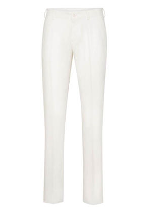 Philipp Plein linen tailored trousers - White