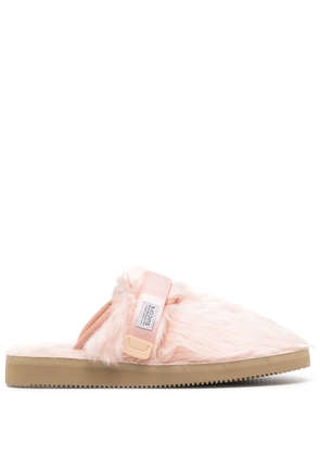 Suicoke Zavo-2eu faux-fur slippers - Pink