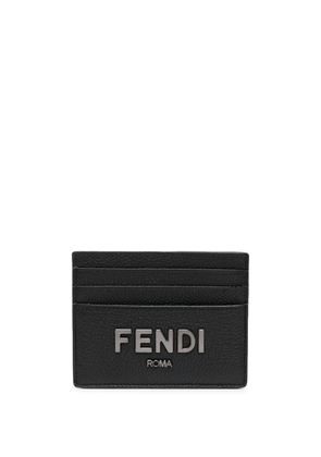 FENDI embossed-logo cardholder - Black