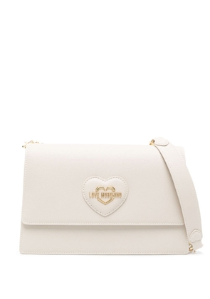 Love Moschino heart logo-lettering shoulder bag - Neutrals