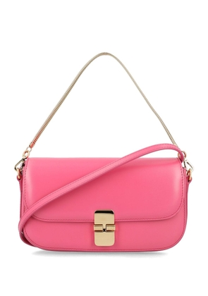 A.P.C. Grace Chaine leather clutch bag - Pink
