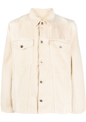 Off-White embroidered-motif denim jacket - Neutrals