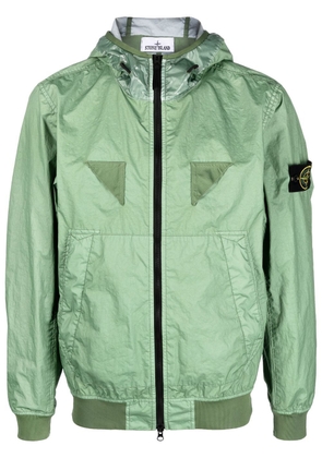 Stone Island logo-patch lightweight jacket - Green