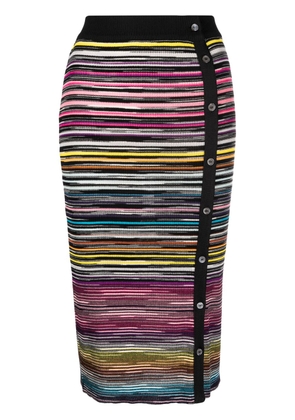 Missoni striped knitted midi skirt - Black