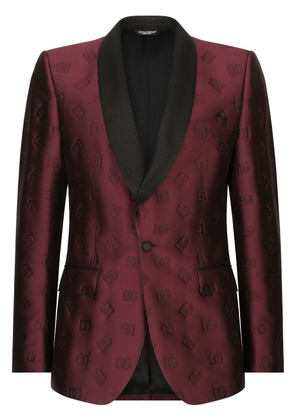 Dolce & Gabbana monogram-jacquard tuxedo suit - Purple