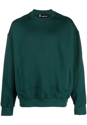 STYLAND x notRainProof seam-detail cotton sweatshirt - Green