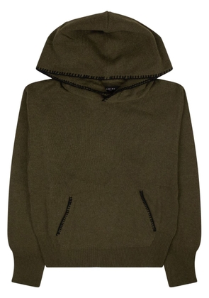 AMIRI contrast-stitch cashmere hoodie - Green