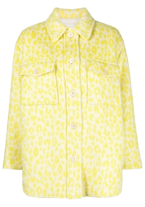 ISABEL MARANT Odelino leopard-print wool jacket - Yellow