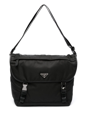 Prada triangle-logo shoulder bag - Black