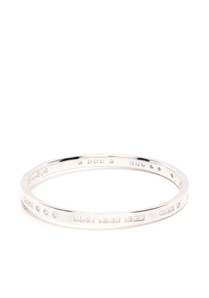 APM Monaco crystal-embellished polished bracelet - Silver