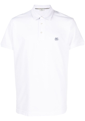 ETRO logo-embroidered polo shirt - White