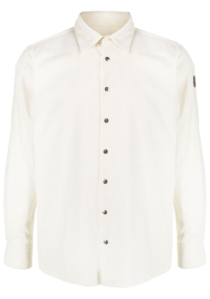 Moncler logo-patch cotton shirt - Neutrals