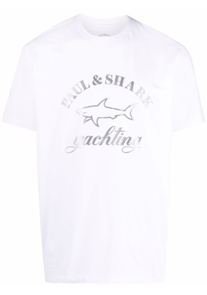 Paul & Shark logo-print cotton T-shirt - White