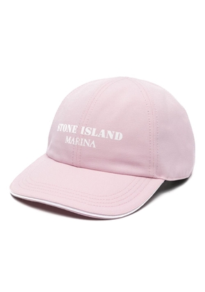 Stone Island logo-print cotton baseball cap - Pink