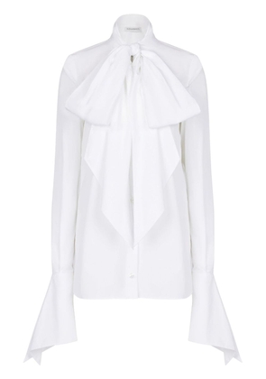 Nina Ricci pussy-blow collar cotton shirt - White