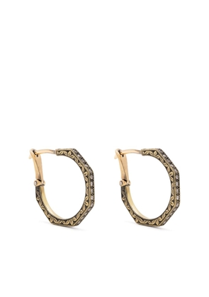hum 18kt yellow gold diamond hoop earrings